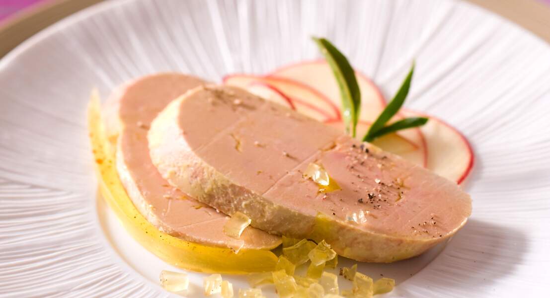 Foie gras en gelée d'orange