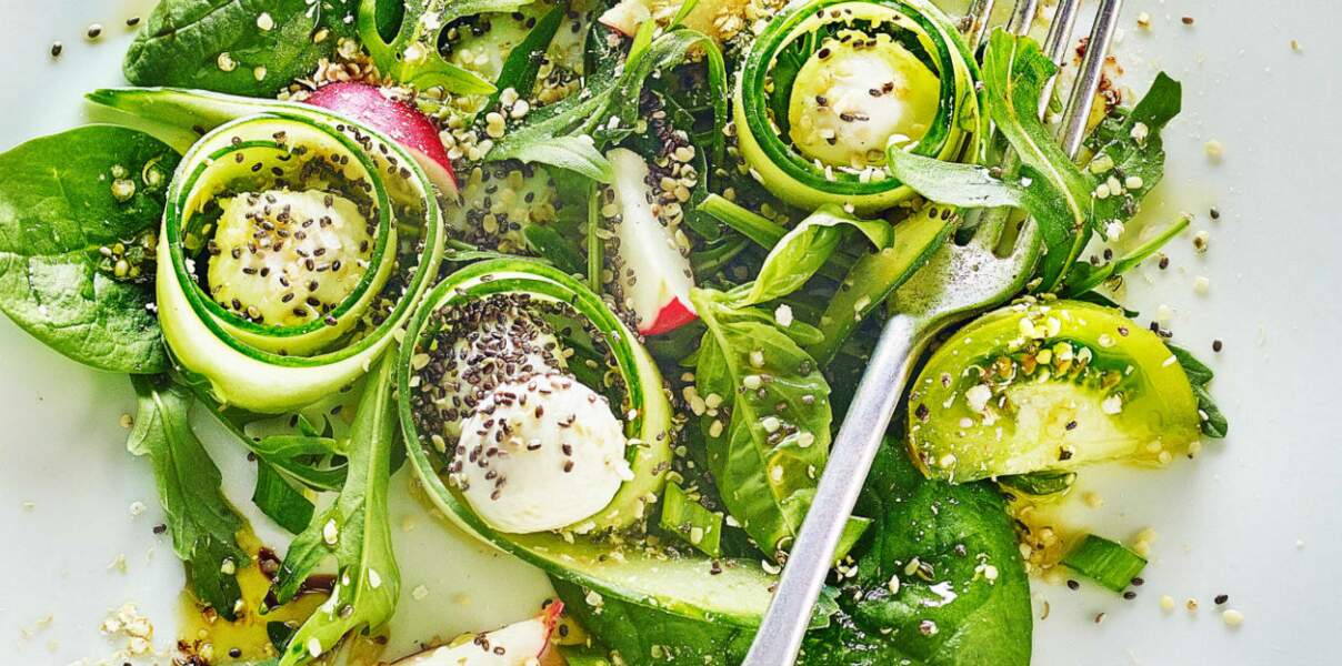 Salade composée et graines de chia