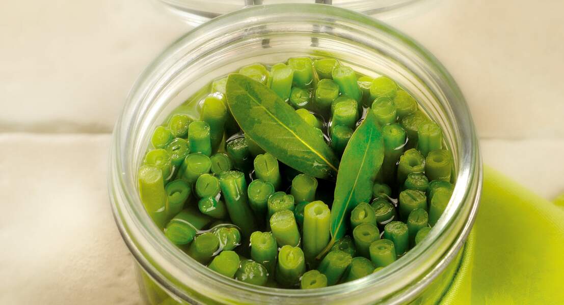 Haricots verts en bocaux
