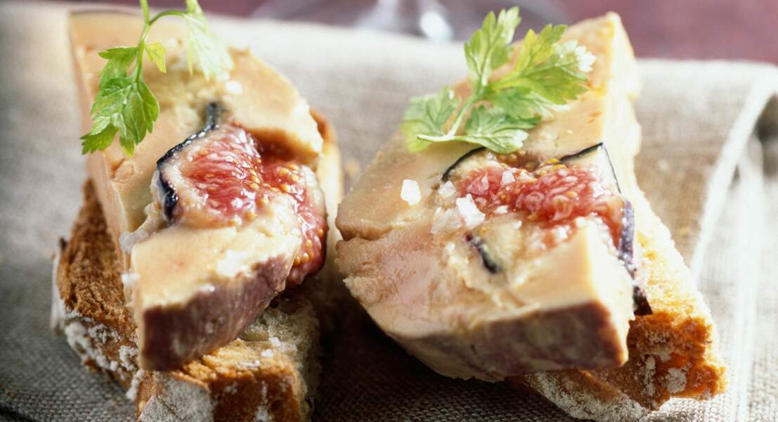 Toast foie gras figue