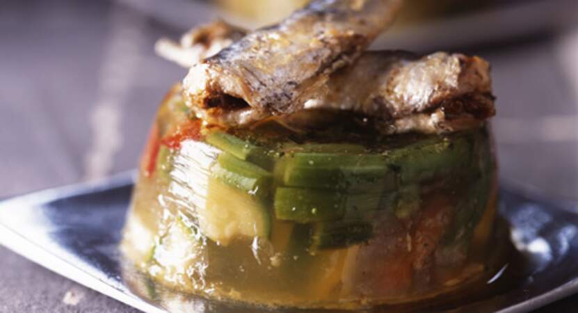 Aspic de légumes aux sardines