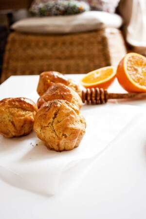 Muffins à l'orange et à la fève de Tonka *sans lactose*