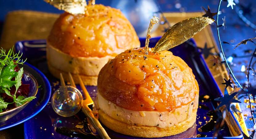 Tatin de foie gras aux pommes