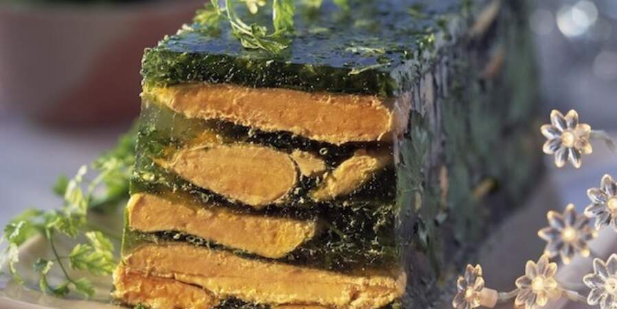 Terrine de foie gras en persillade