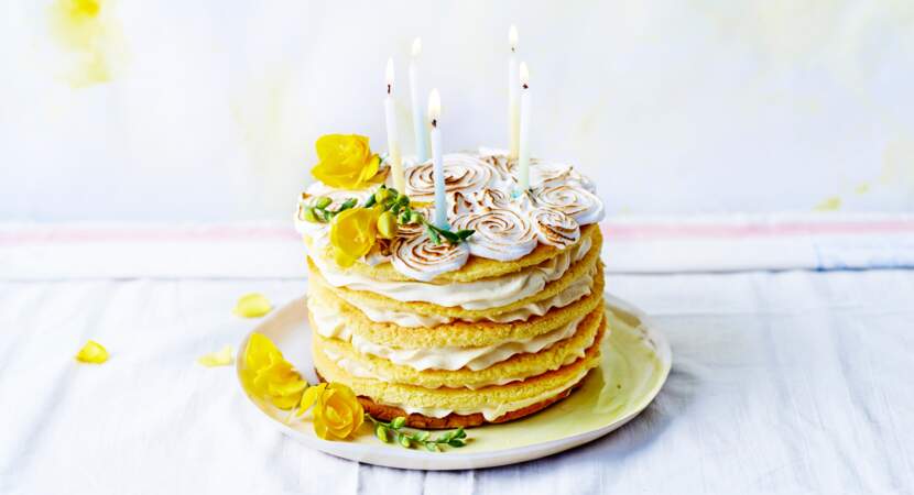 Gâteau d'anniversaire au lemon curd