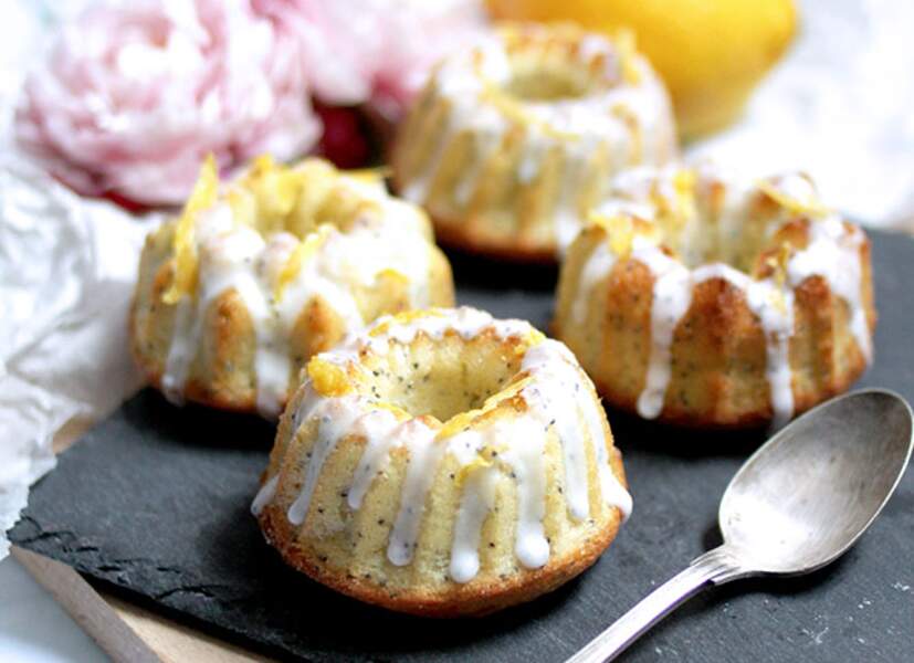 Mini bundt cakes citron-pavot