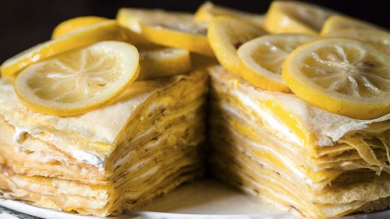 Gâteau de crêpes au citron