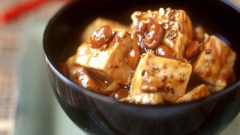 Mapo tofu et haricots blancs