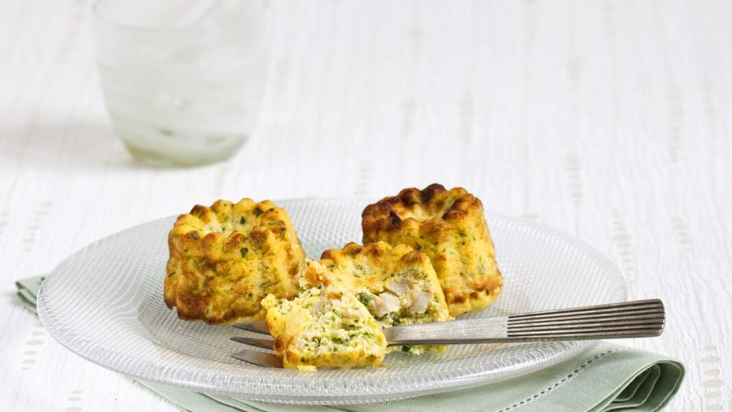 Cannelés courgette haddock
