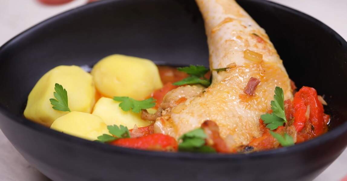 Mercredi : Le poulet basquaise traditionnel