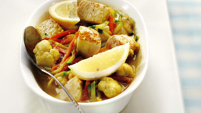 Curry de poulet aux légumes 