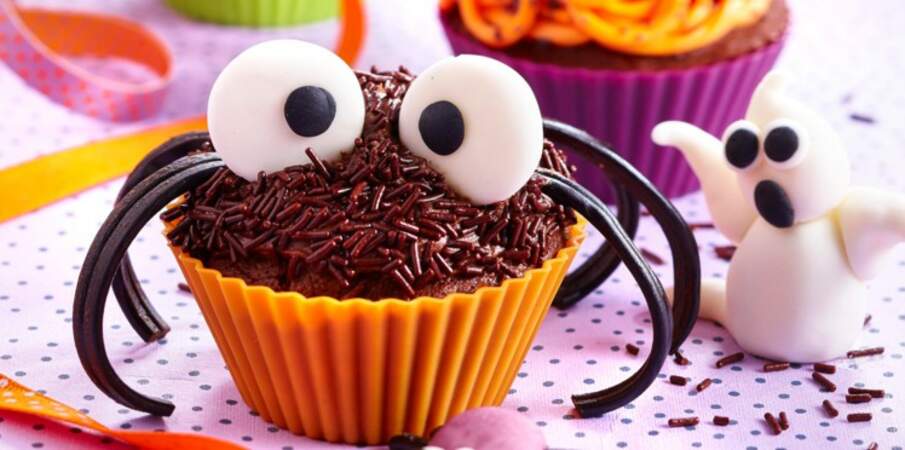 Muffins monstrueux d'Halloween aux chocolats