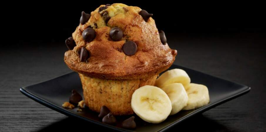 Muffins banane et pépites de chocolat
