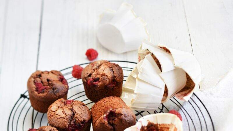 Muffins chocolat framboises au Companion