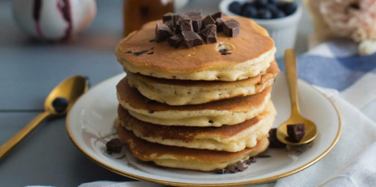 Pancakes aux éclats de chocolat
