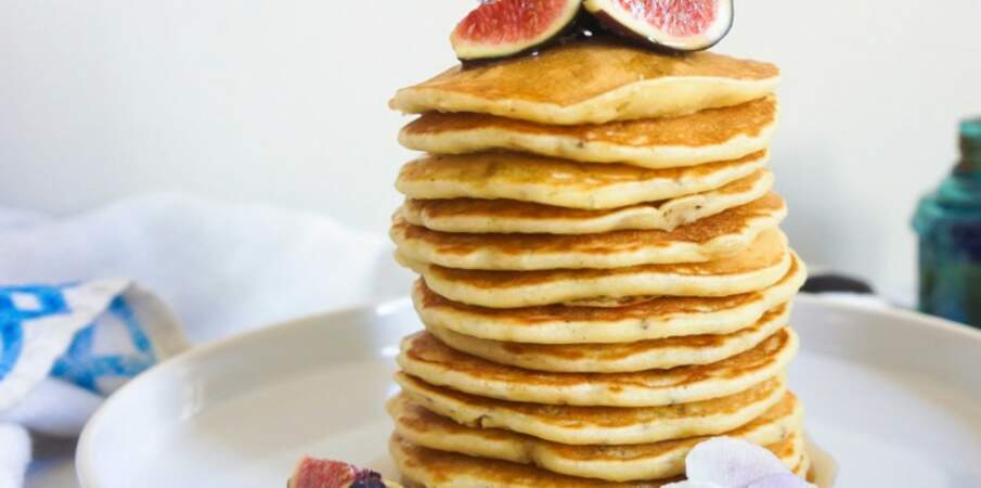 Pancakes au citron et graines de chia