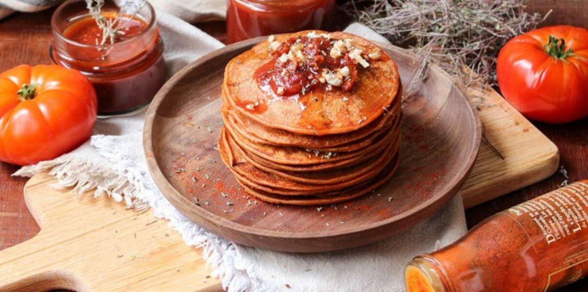 Pancakes de tomates & framboises
