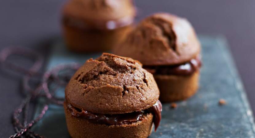 Muffins fourrés au chocolat