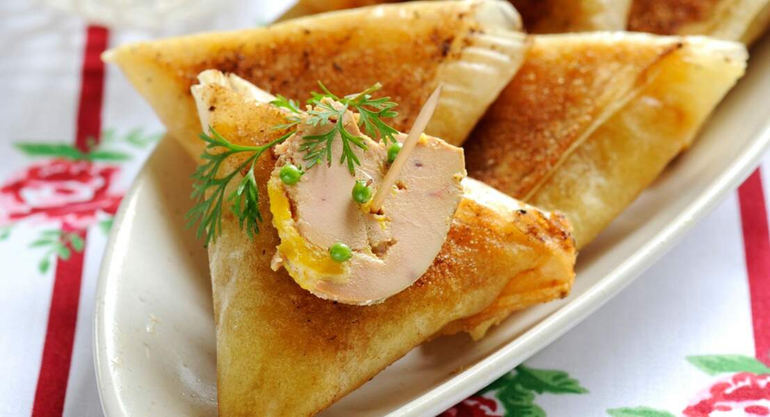 Samossas de foie gras aux épices
