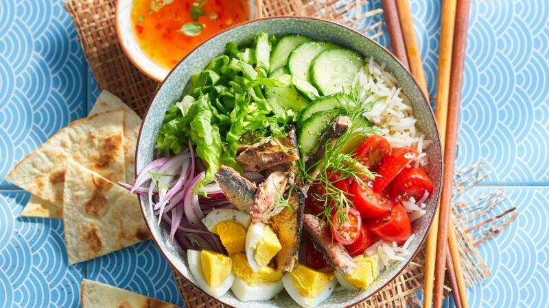 Salade de sardine façon poke bowl