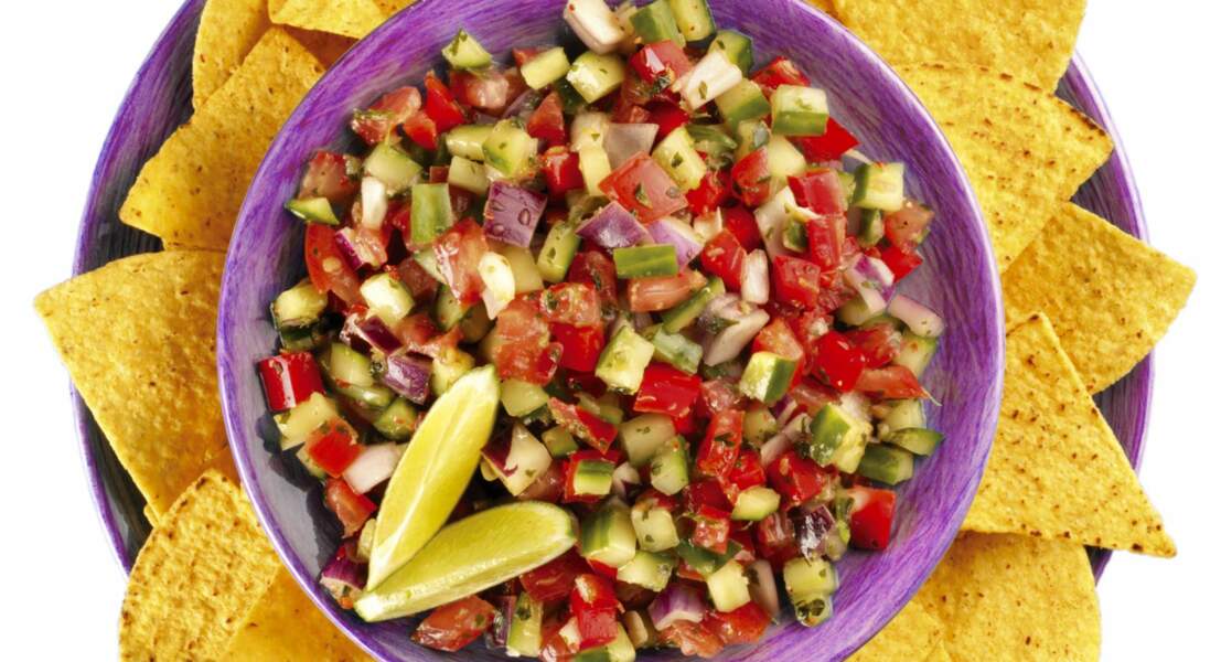 Tacos et salade mexicaine pour l'apéro