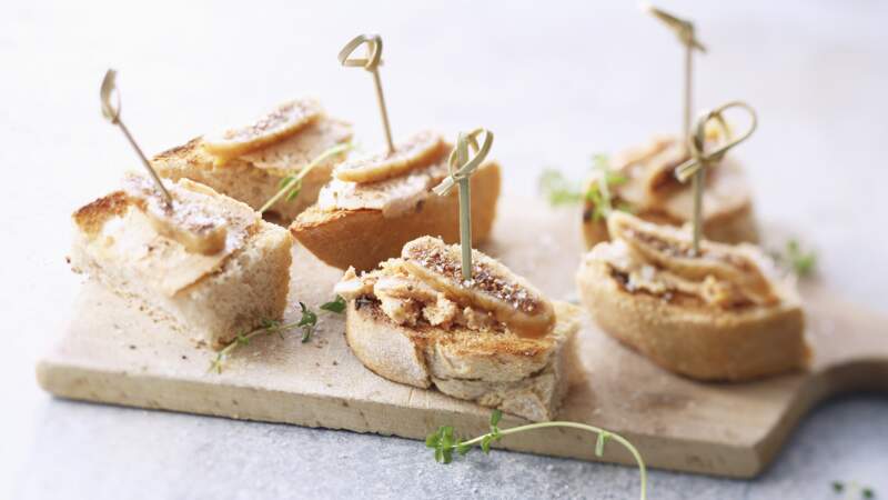 Bouchées de foie gras aux figues	 