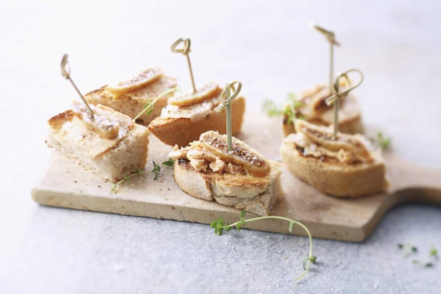 Bouchées de foie gras aux figues	 