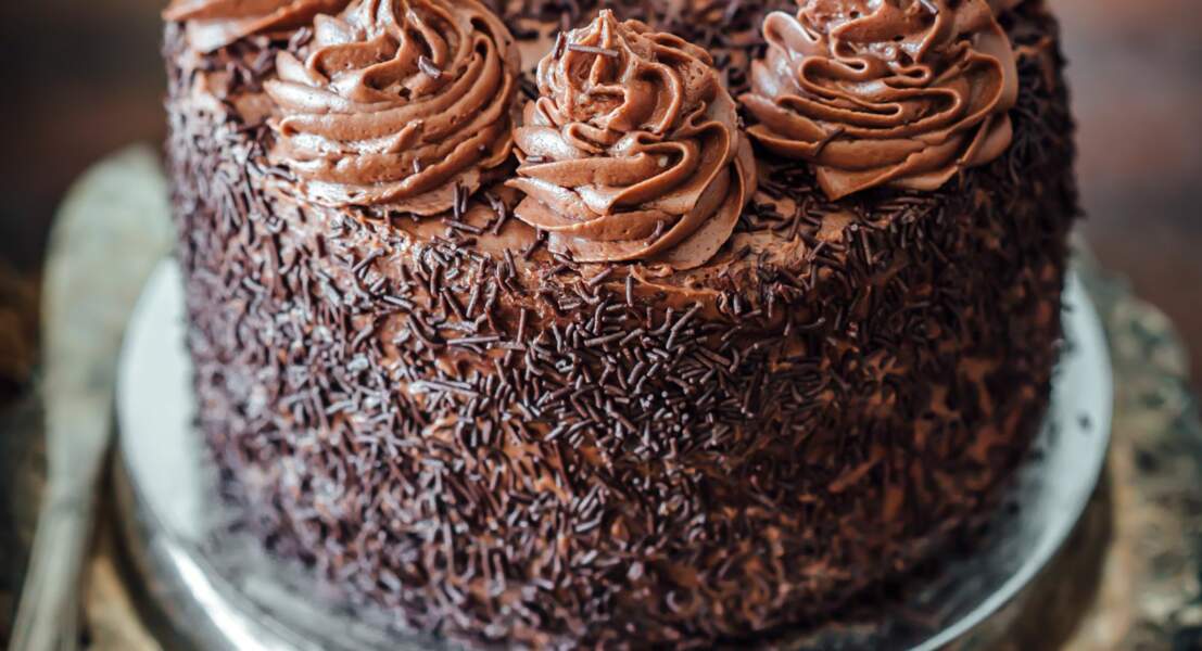 Gros gâteau au chocolat