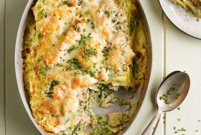 Lasagnes au saumon et brocoli