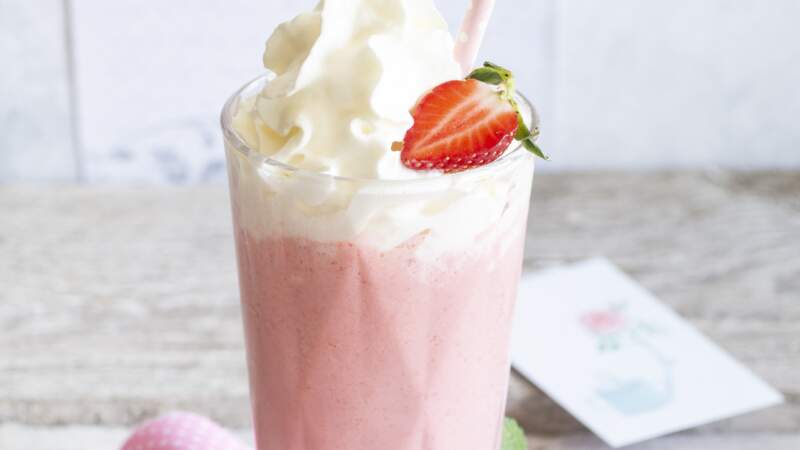 Smoothie lacté à la fraise	