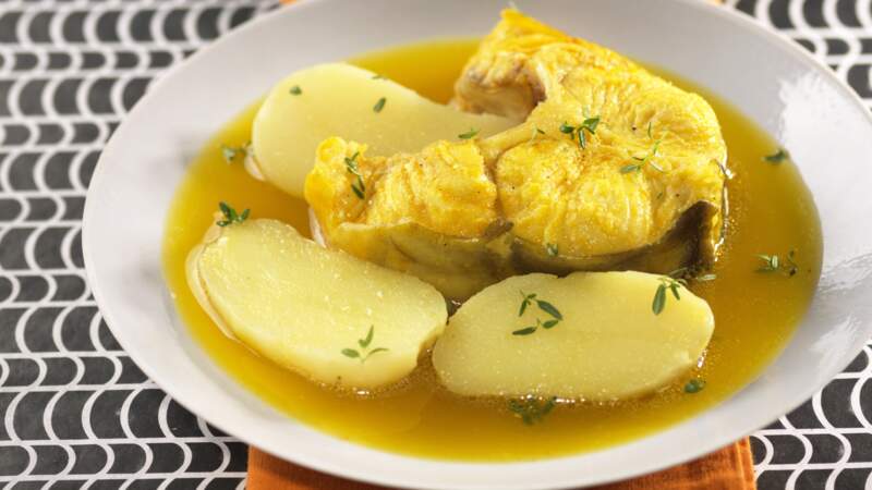 Soupe de congre et pomme de terre au curry	
