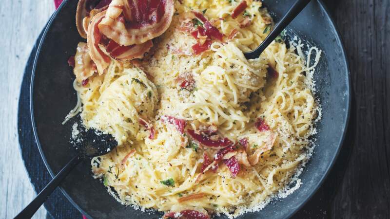 Spaghettis à la carbonara