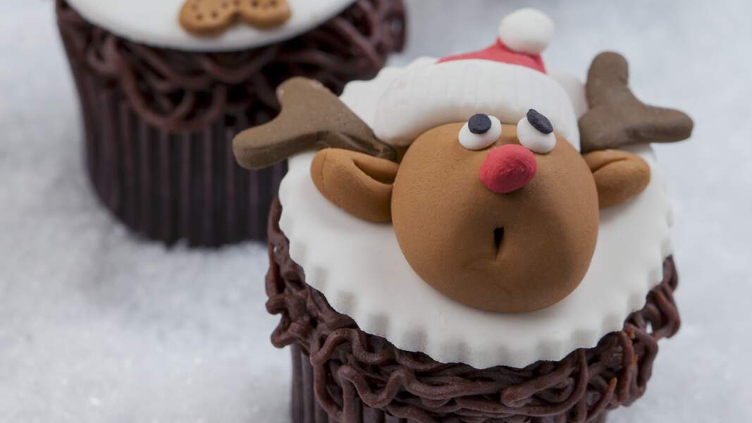 Cupcakes au chocolat de Noël