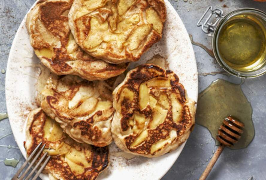 Pancakes aux pommes et cannelle