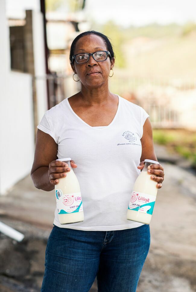 Line Lupon, productrice de lait cru au François.