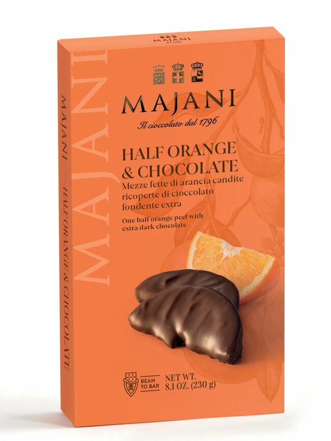 Half orange & chocolate, 19,90 € (230 g), Majani.