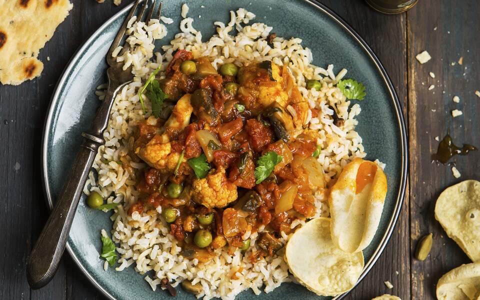Curry de légumes indien traditionnel