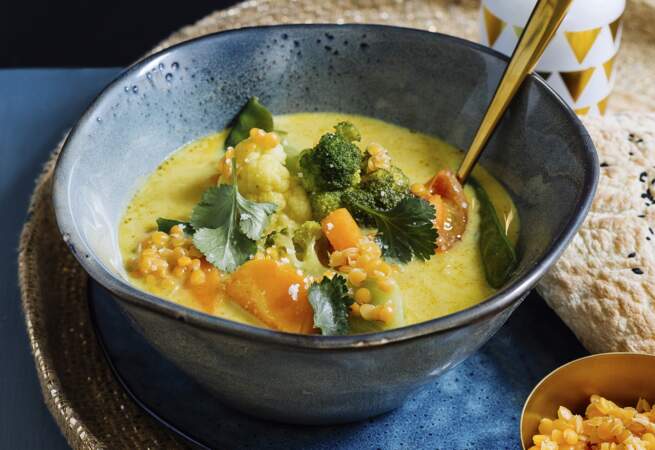 Curry de légumes : plat végétarien d'hiver