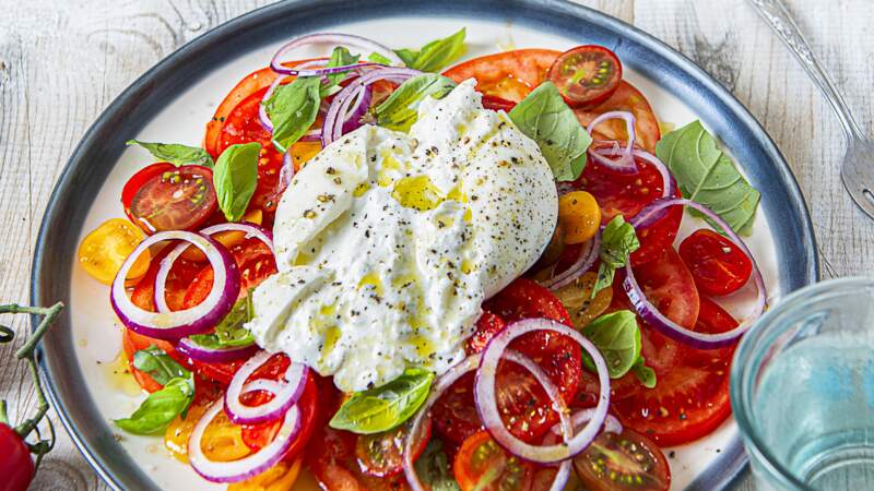 Salade de tomates à la burrata