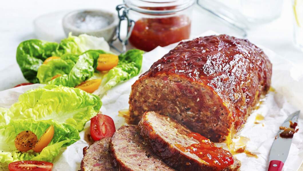 Meatloaf (pain de viande) à la sauce tomate