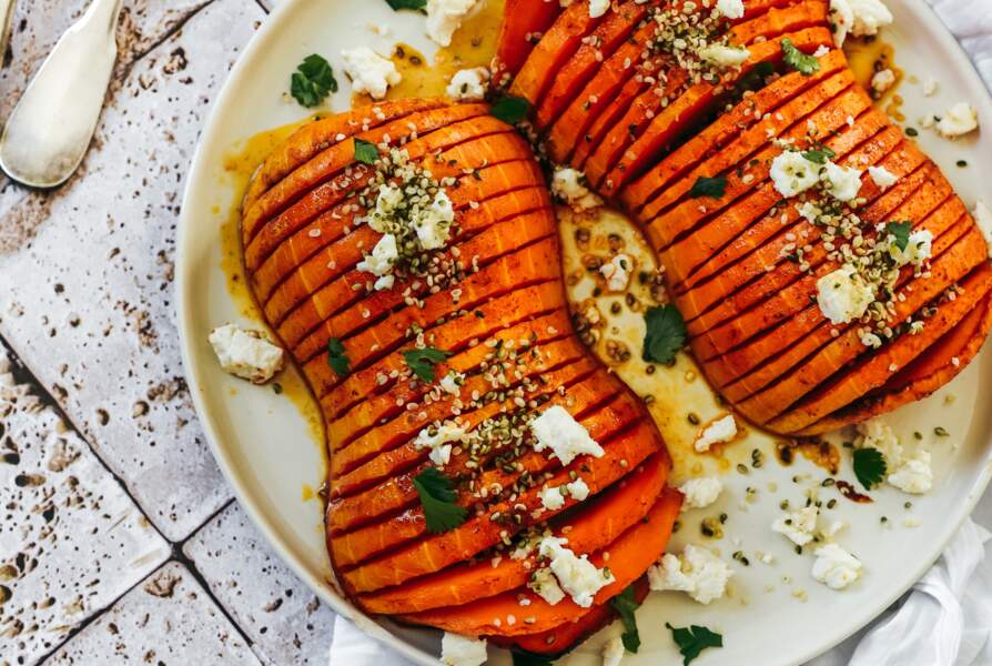 Courge butternut hasselback 
