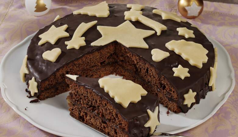 Gâteau de chocolat de Noël
