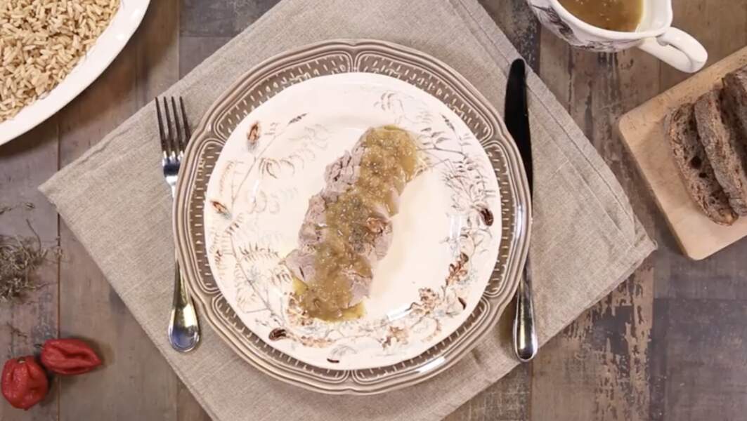 SAMEDI : Filet mignon de porc rôti aux échalotes en cocotte