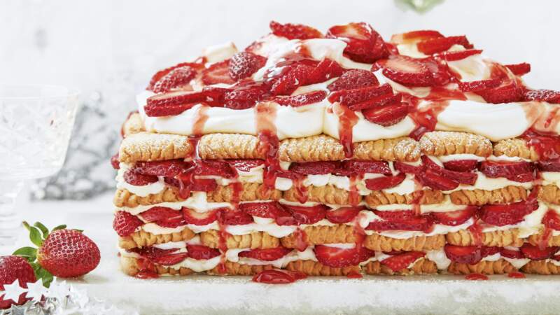 Gâteau frigo à la fraise (sans cuisson)