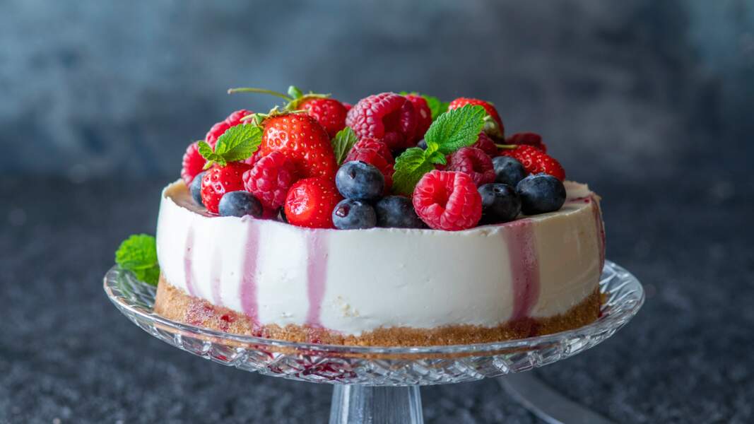 Cheesecake sans cuisson aux fruits d’été