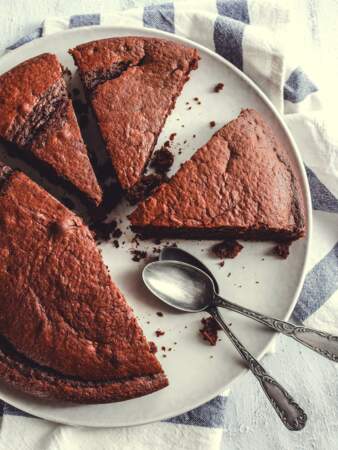 Gâteau au chocolat sans beurre et sans sucre