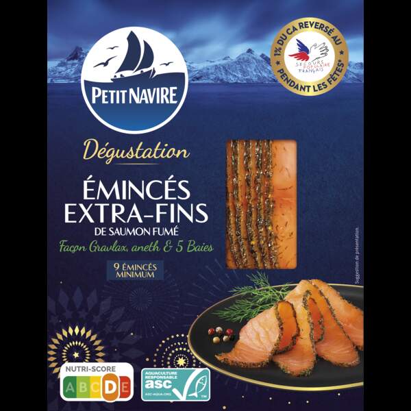 Les émincés extra-fins de saumon fumé - Petit Navire