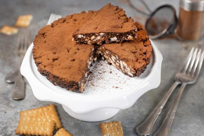 Gâteau sans cuisson au chocolat et Petit Beurre