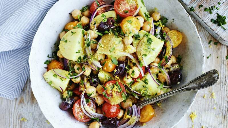 Salade grecque aux pommes de terre