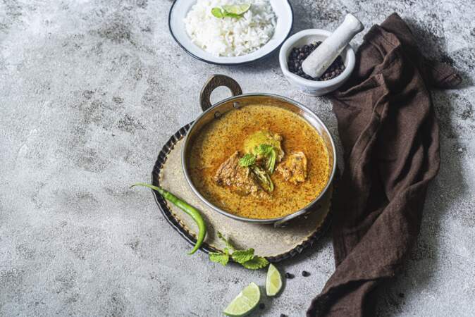 Curry de poisson et noix de coco au tamarin